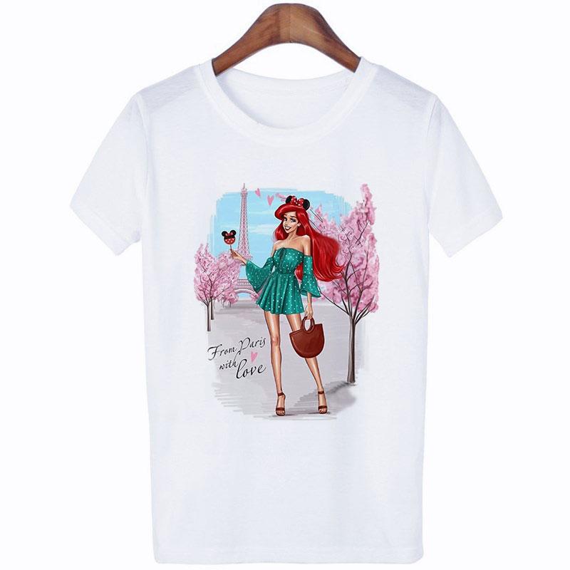 

2023 New T-Shirt Women Poleras Mujer De Moda White Top Female T Shirts 90S Harajuku Fashion O-Neck Streetwear Tees Clothes L білий