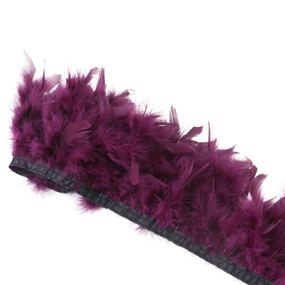 1Meter Natural Turkey Feathers Trims Fringe 10-15cm for Wedding Clothing Decoration Accessories DIY Feather Ribbon Sewing Crafts