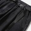 MOIF [Aw25] Wide Belted Denim Pants / Washed Black