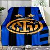 1 PZ F.C. Coperta morbida in flanella stampata Internazionale Milano per camera da letto da adulto, soggiorno, divano, campeggio, viaggi, regali per tifosi, regali di Natale