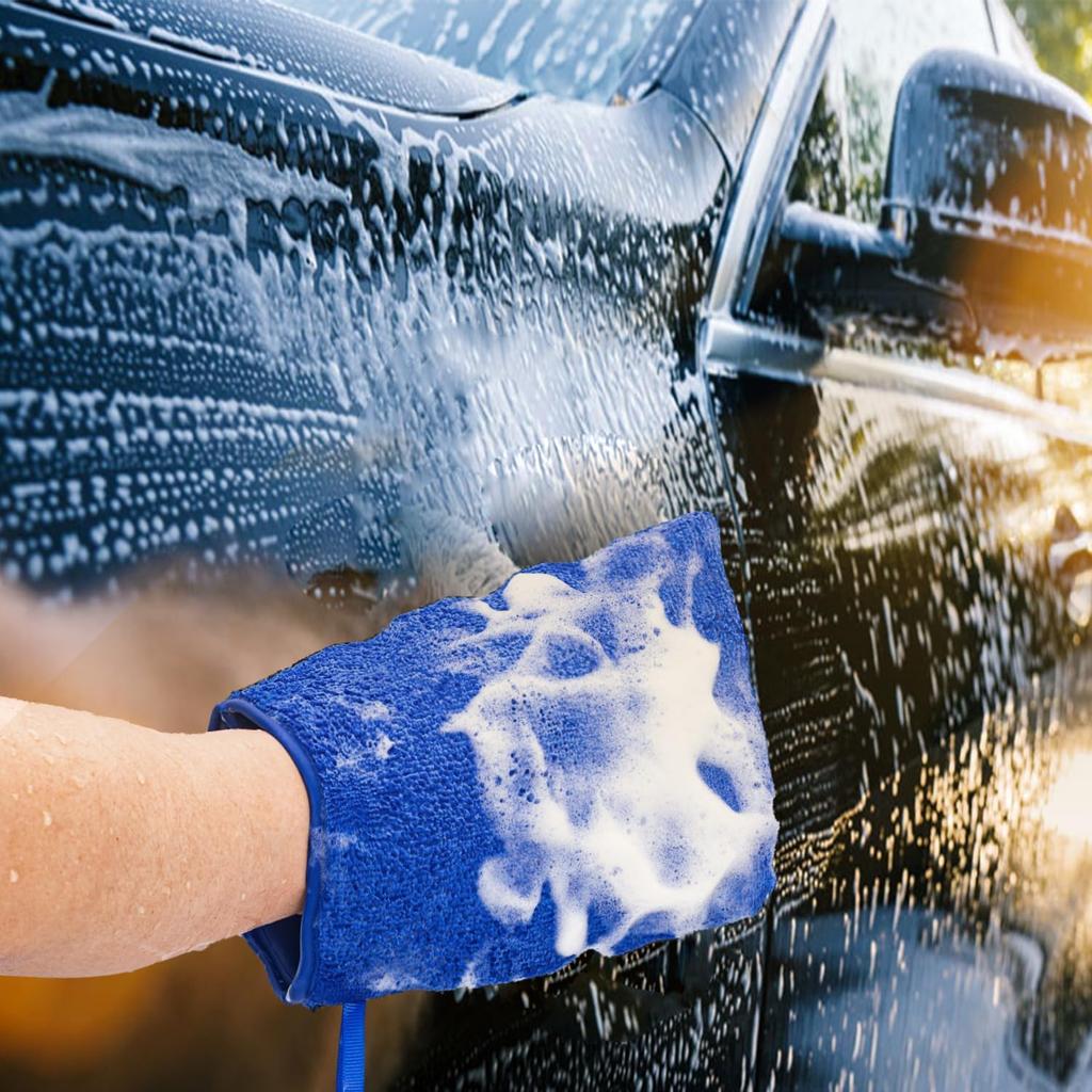 2 Pack Clay Mitt, Microfiber Clay Bar for Car Detailing, Reusable Clay Bar Glove Clay Towel, Scratch-Free Safe Clay Eraser Mitt for Cars Paint