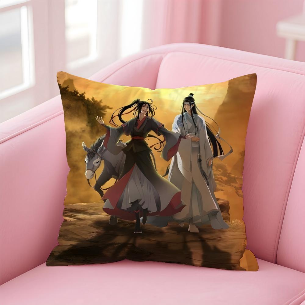 Anime Antique Mo Dao Zu Shi Cushion Cover Pillow Case Soft Skin Friendly Fabric Comfort  Concealed Zipper