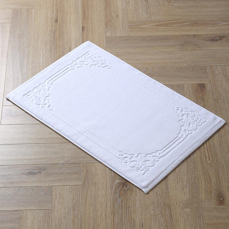 Inyahome Hotel Floor Towel Mat White Red Blue Carpet SPA Bath Room Mat 100% Cotton High Quality Whole Sale Thicken Bathtub Decor