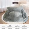 Cross-Border Plush Pet Bed: Large Rabbit Fur Sofa, Wear-Resistant Dog/Cat Nest for All Seasons.