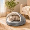 Cat Bed for Indoor Kittens w/ Non-Slip Bottom, 50 x 50 x 32 cm, Grey