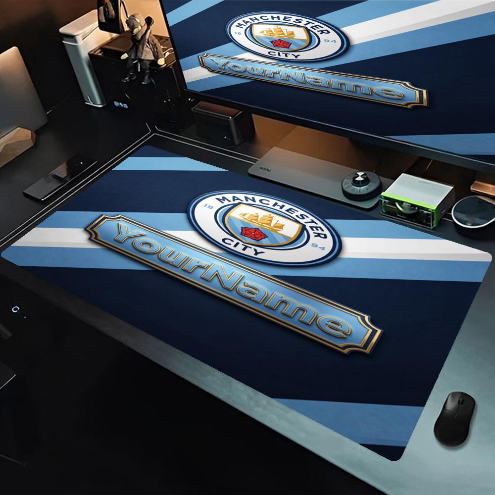 Manchester City Customized Name Mouse Pad Keyboard Mat Desktop Mouse Pad Nonslip Rubber Bottom Office Desk Accessory