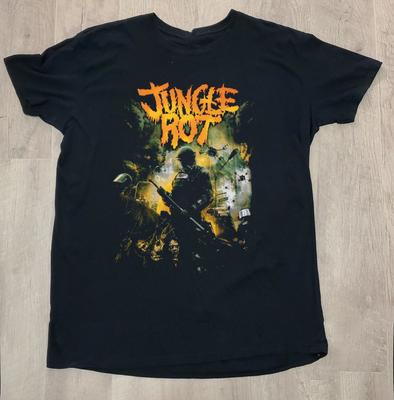Jungle Rot L'Ordine Prevarrà Maglietta Unisex in Cotone a Maniche Corte Nera UB138