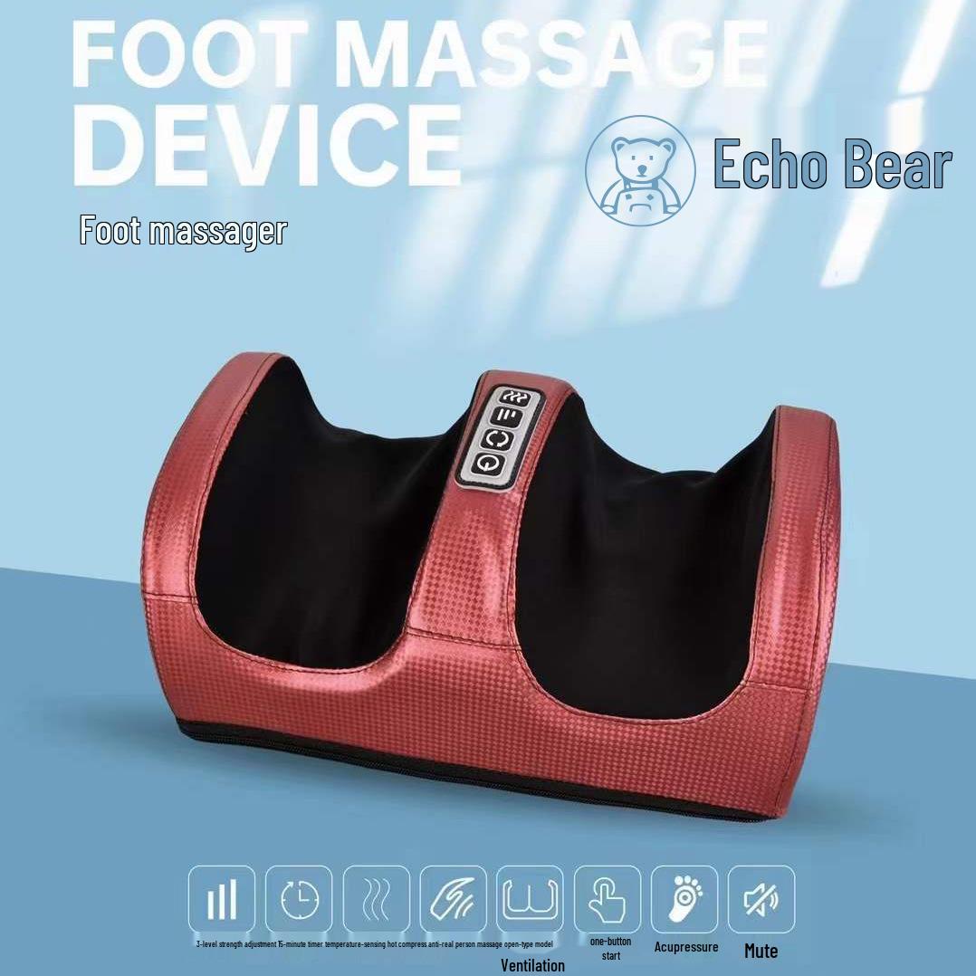 

AI Ke Xiong 3-Speed Heated Foot Massager with Simulated Human Massage and One-Button Start бордовий