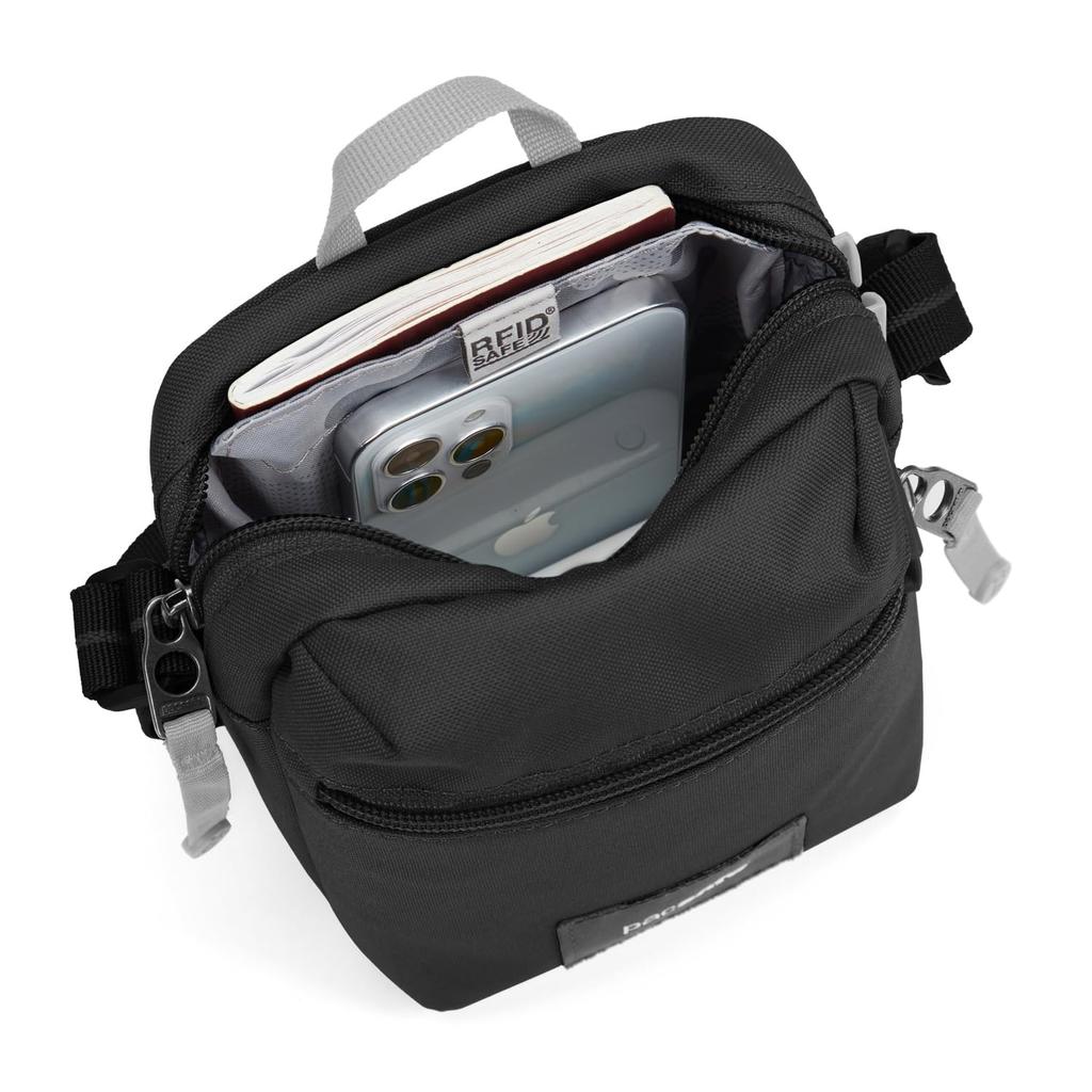 Pacsafe GO Anti-Theft Micro Crossbody in Jet Black