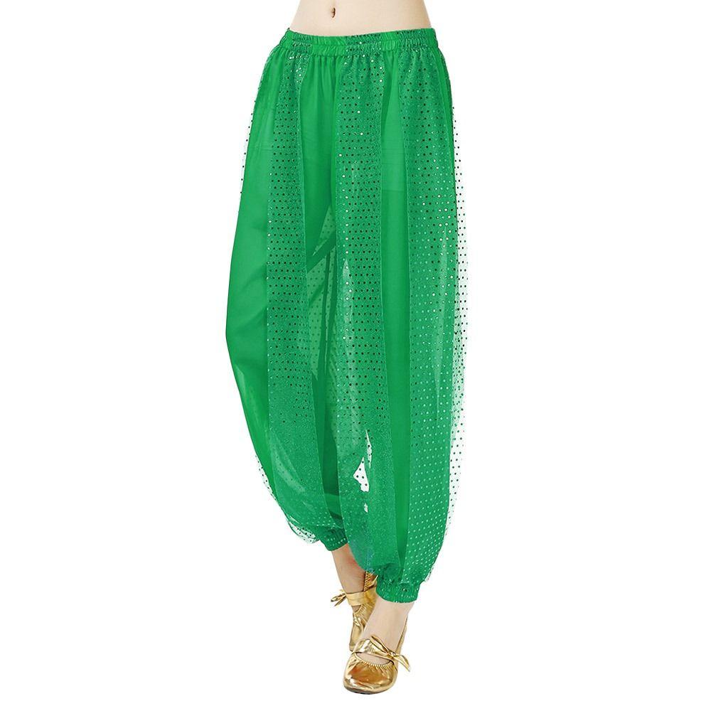 Tassel Belly Dance Pants Sequin Loose Pants Fashion Show Costumes  Women