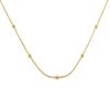 Wind Titanium Steel Collarbone Chain Women'S High-End Light Luxury 18K Gold Bead Snake Bone Chain Necklace Jewelry