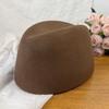 Autumn Winter Women'S Hard Top Beret Hat Wool Felt Fashion Retro Fascinating Hostess Formal Designer Cap Keep Warm Pillbox Hat