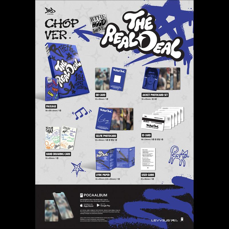 [Pre-order] B THE HOOD - 1st Mini Album [THE REAL DEAL] (CHOP Ver.) + Free Gift