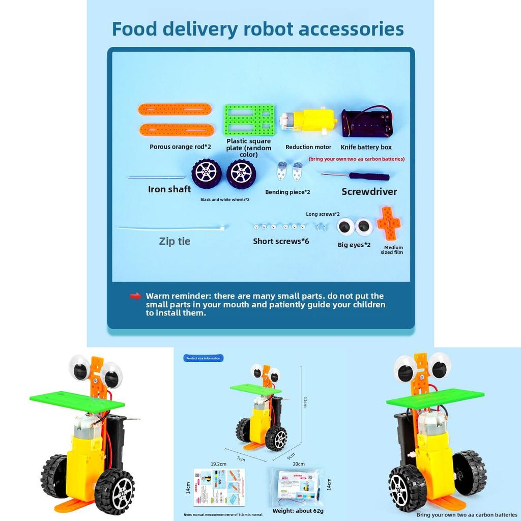 Science Experiment Diy Delivery Robot Kit With Electric Components For Childrens Stem Learning
