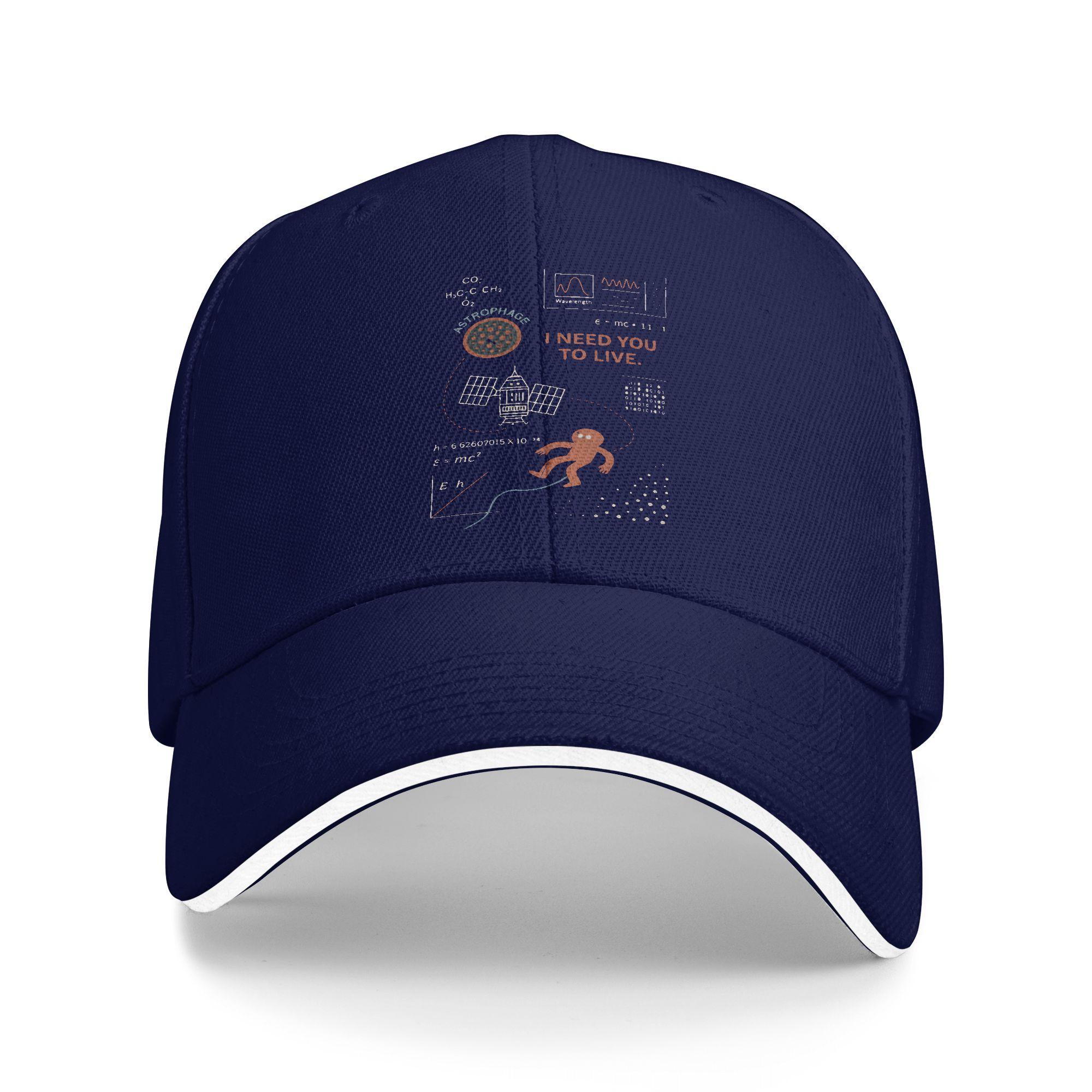

Project Hail Mary Andy Weir Book Baseball Caps Fashion Sandwich Caps Unisex Adjustable Headwear Sport One Size темно-синього кольору