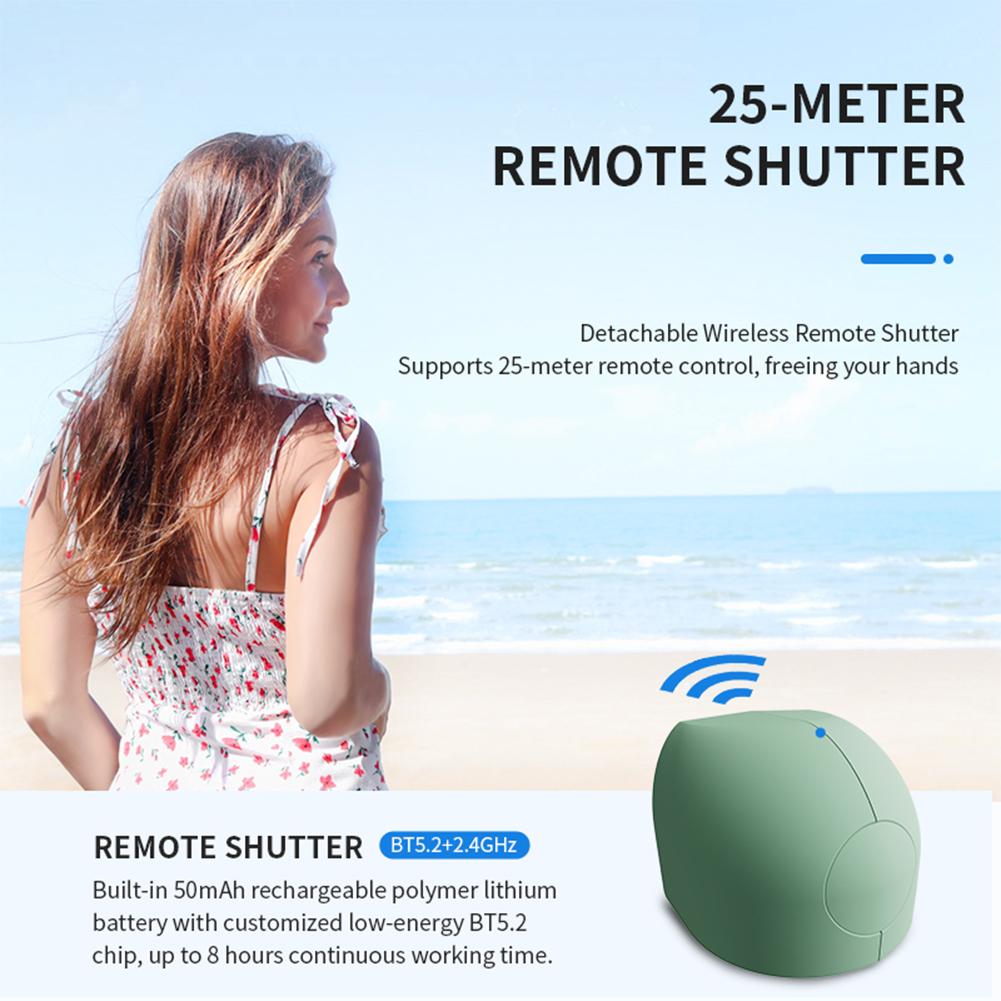 Desktop Wireless Charging Phone Stand with Detachable BT Wireless Remote Phone Holder Wireless Charger for Photo Video Shooting