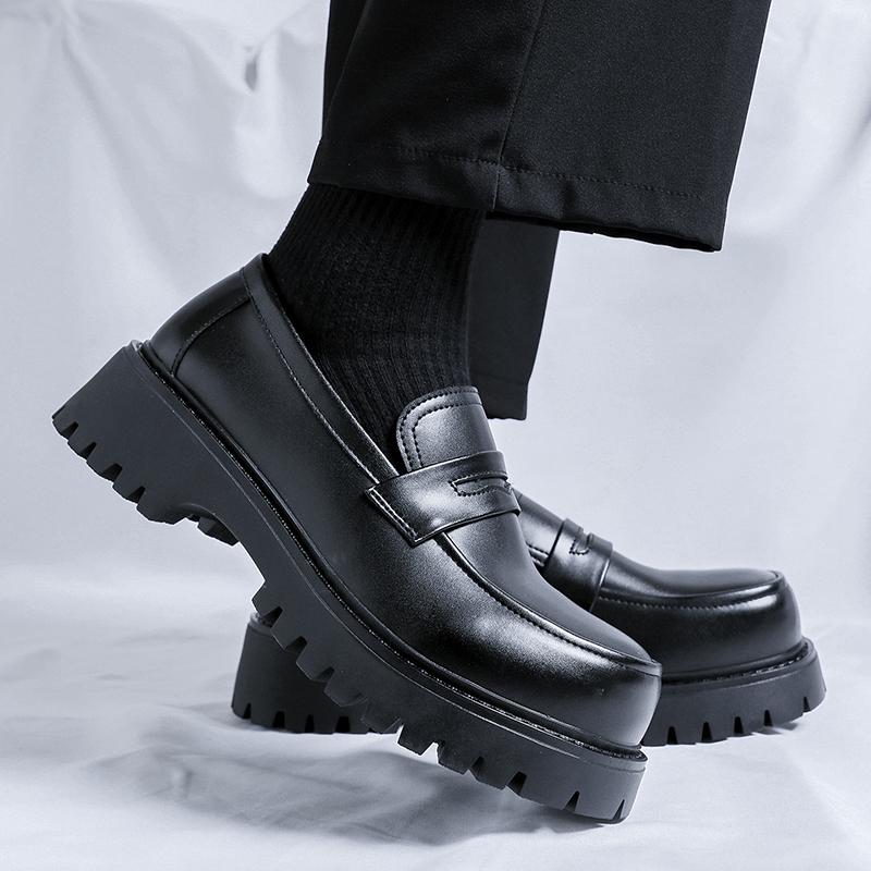 Fashion British Fashion Style Thick Soled Derby Men's Shoes Minimalist Style Office   Outdoor Trend Party  Hot Selling Men's Shoes