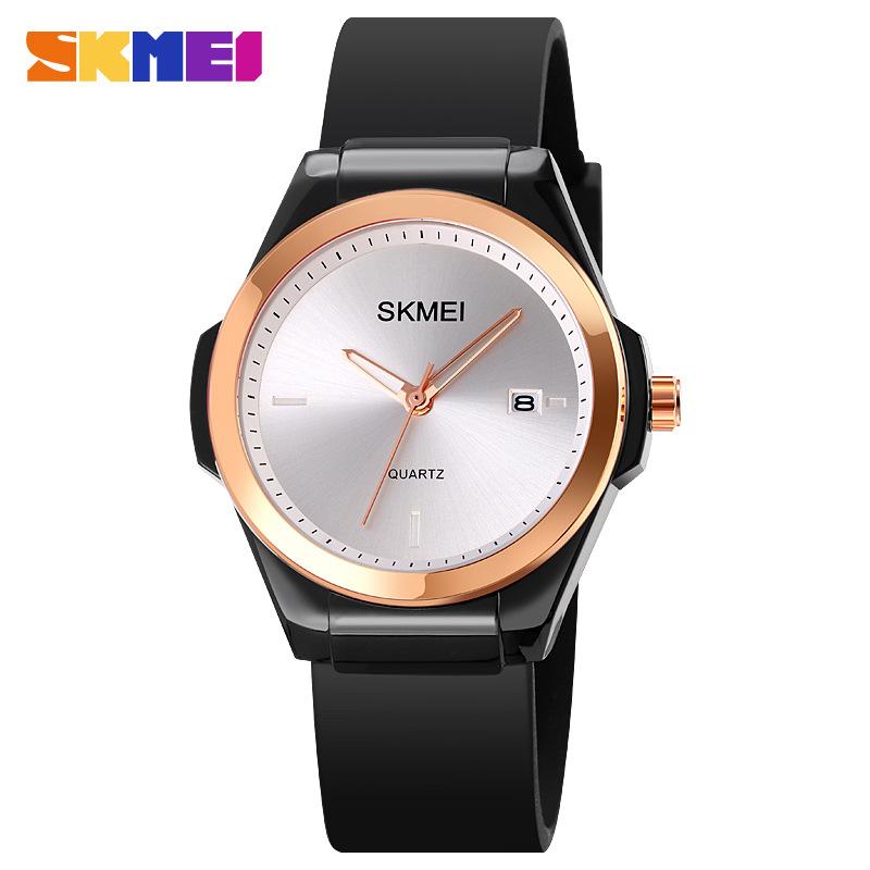 Fashion Casual Silicone Student Watch Simple Transparent Case with Ladies Quartz Watch