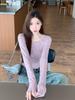 Sweet Hanging Neck Fake Two Pieces Tops Women Korean Chic Bottoming Slim T-Shirt Harajuku Fashion Casual Clothes Autumn 2024 New