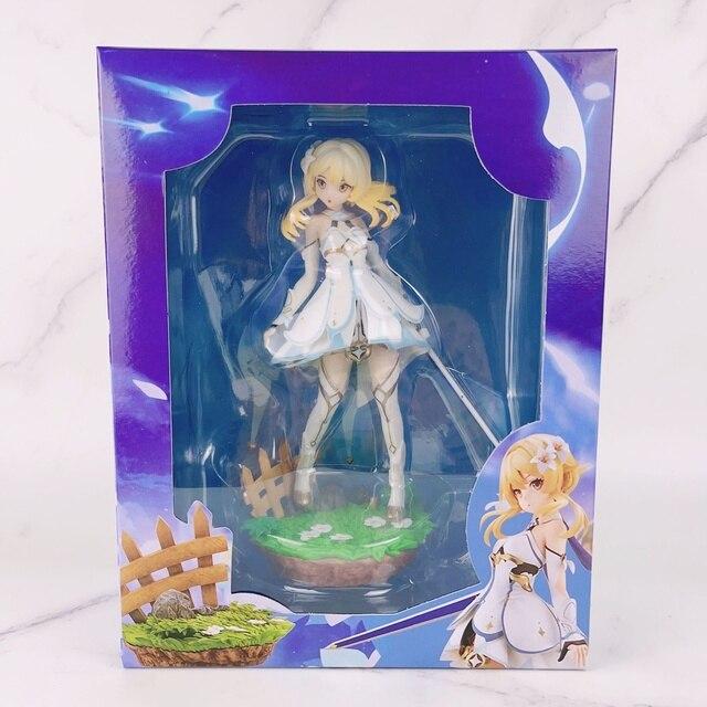 20cm Genshin Impact Anime Figure Barbara Action Figures Lumine Pvc Figurine Aether Kawaii Model Doll Toys Birthday Gifts