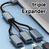 1 Into 3 Out USB Expansion Hub, USB-A Splitter, Multi-USB Port Expansion Converter for Cars, PCs, Computers, Keyboards