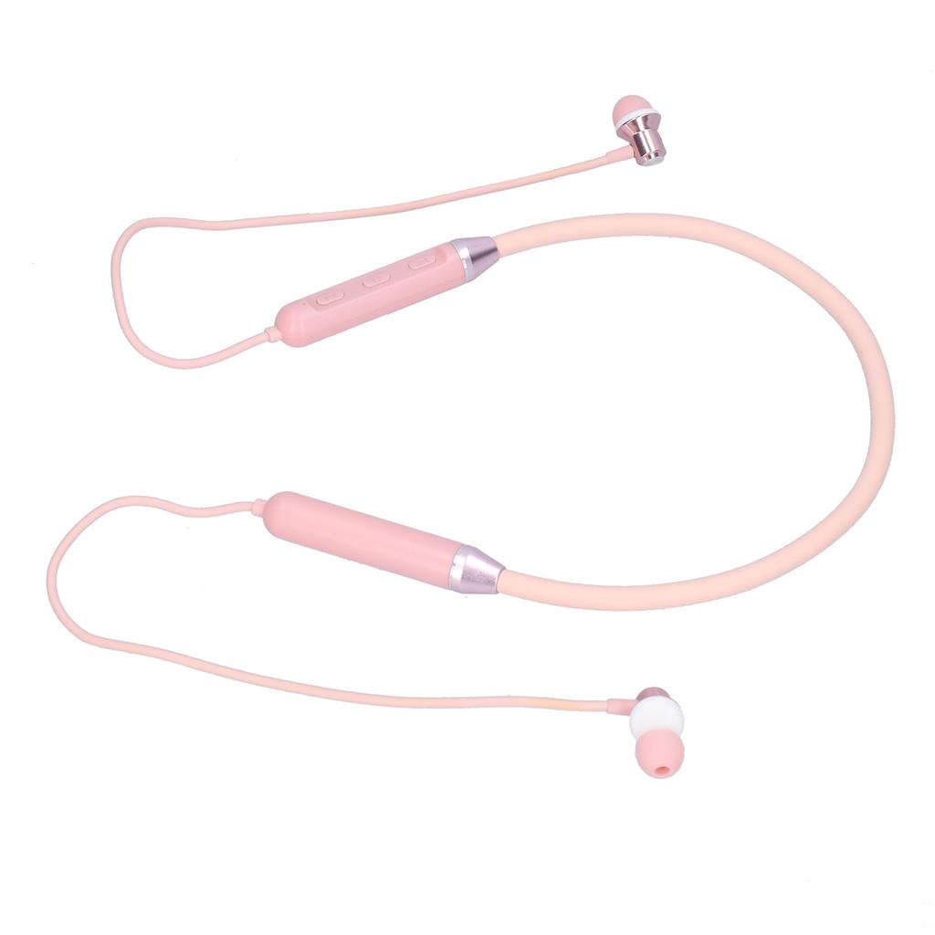 Neck Mounted Bluetooth 5.1 Earphone Wireless Noise Cancelling Sports Mobile Phone EarphonePink