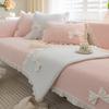 Sweet and Simple Solid Color Sofa Cushion, Four Seasons Cotton Fabric, Non-slip Cotton Cushion, Universal Modern Sofa Cover, Scarf