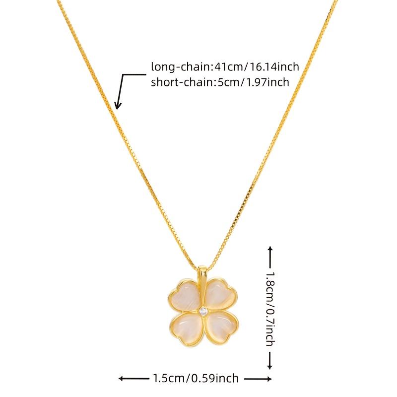 Vierblättriges Kleeblatt-Halskette - Exquisite Blütenblatt-Schlüsselbein-Kette, Minimalistisch-Chic Dekolleté, Elegantes Andenken-Geschenk für Partys und Freizeitkleidung