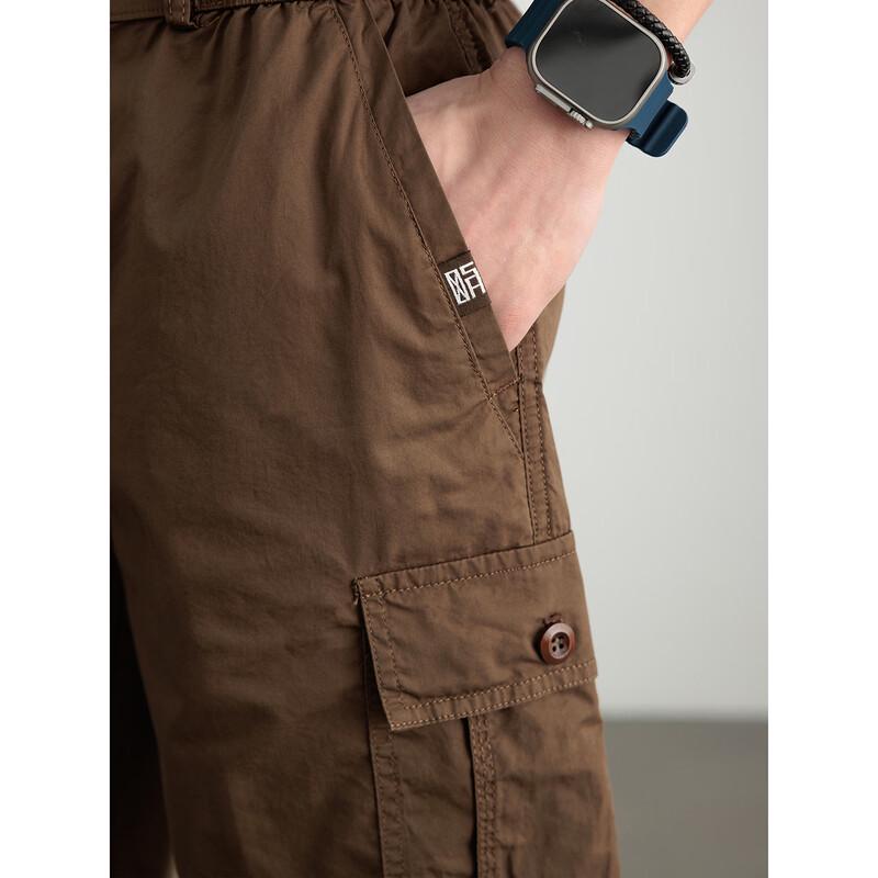 Hengyuanxiang Men's Pure Cotton Casual Summer Shorts