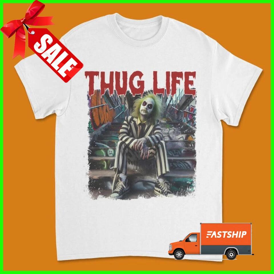 

Thug Life Halloween White TTshirt All Size Unisex S-5XL XL