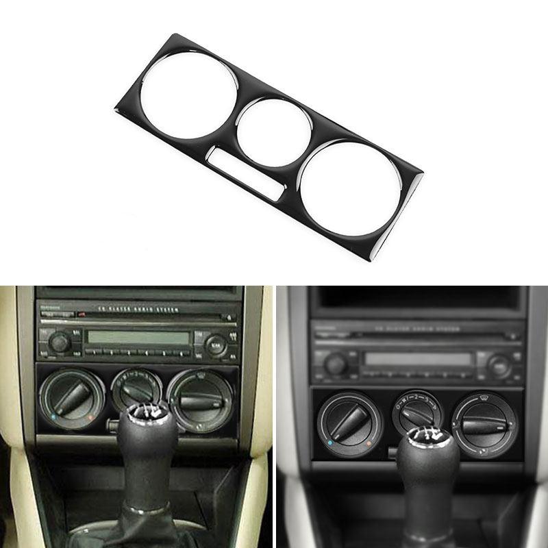 For VW Golf 4 Jetta Bora MK4 R32 GTI 1999-2004 Center Control CD AC Air Conditioner Radio Panel Frame Cover Trim Piano Black