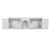 Cat Litter Box Enclosure Wooden Litter Box Furniture Hidden 57.9" White