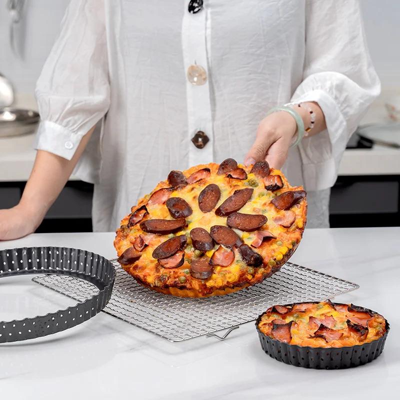 Perforated Cake Pan PIZZA Pan Non-Stick Fruit Pie Cake Molds Baking Pan Bottom Baking Tray Bakeware Tools