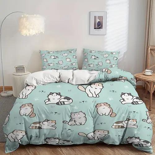 Comforter Cat With Cat Pattern Suitable For Children Boys Girls And Adults Soft Warm Comfortable And Breathable