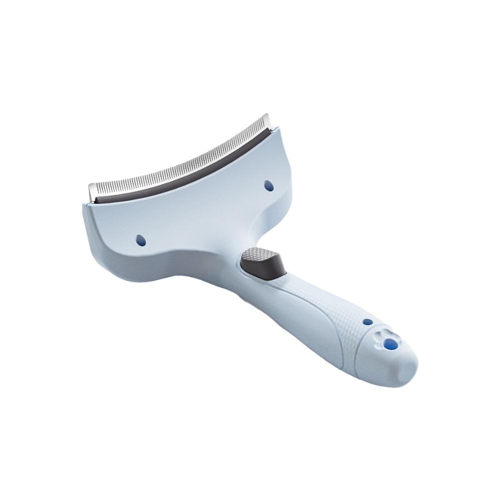 

V-tooth Design Pet Hair Removal Comb Ergonomic Handle Cat Deshedding Brush Short Hair Dogs синий