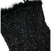 Tuta da donna nuova moda sexy con bretelle, lana a righe con paillettes a contrasto
