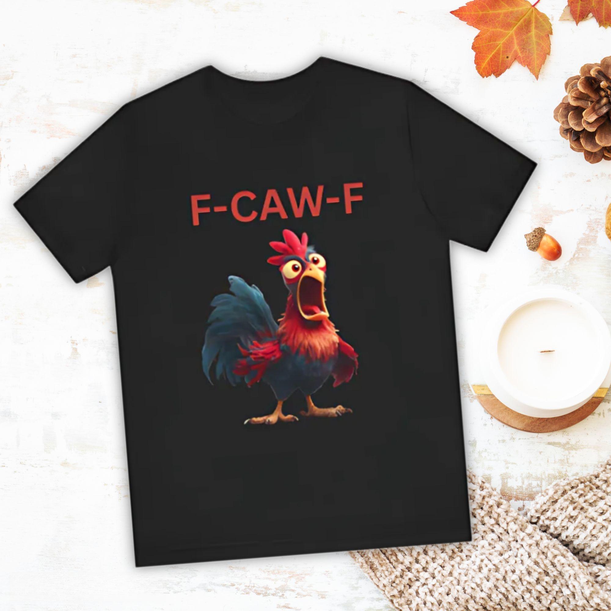 2026 Новая Забавная F Caw F Курица FCAWF Курица Футболка Мужская Забавная Хлопковая Футболка С Круглым Вырезом С Коротким Рукавом Футболка Идея для Подарка Одежда S