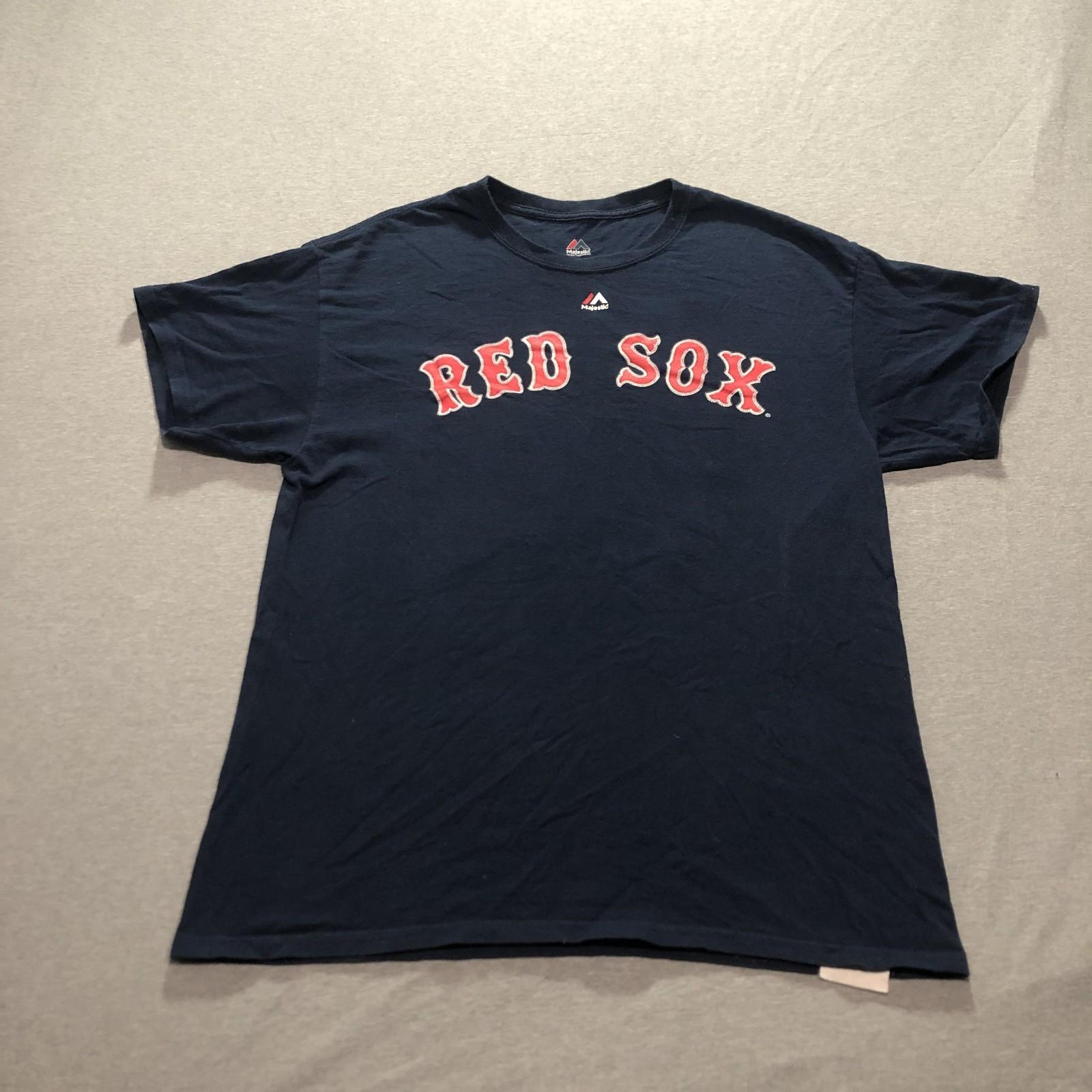 MLB Boston Red Sox T Shirt Men s L #50 Mookie Betts Baseball Lounge Blue Tee M