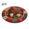 Low Profile Rug for Entryways Round Christmas 3D Rug, Optical Illusion Area Santa Gnome Decorative Holiday Floor Covering Pattern, Non-slip Mat Living