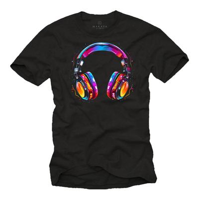 26 Mens Headphone Print T-Shirt Hip Hop Design Boys Teenagers Teens- Unisex T-Shirt