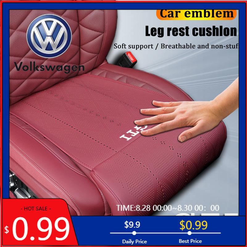 LMN1 VW 2026 Hot Car Seat Leg Support Cushion Breathable Non-Slip Mat Cover For VW GTI Tiguan Passat Golf Polo Magotan ID.3 T5 Arteon