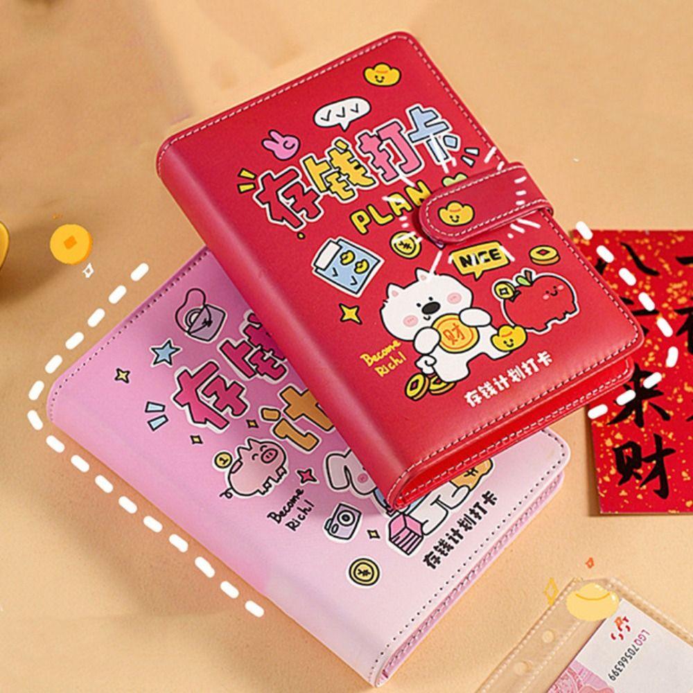 Wallet Storage Budget Binder with Lock Handbook Account Book Detachable Saving Money Binder Unisex