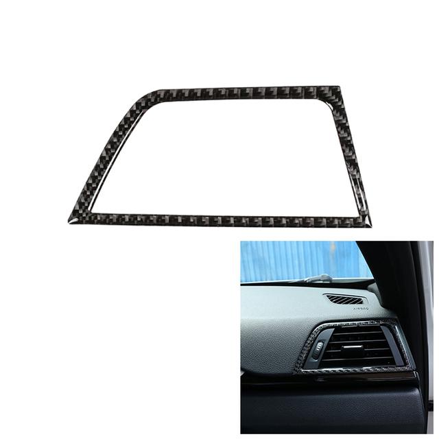 Real Carbon Fiber Car Interior Center / Side Air Conditioning Air Outlet Vent Cover Trim For BMW 3 4 Series F30 F32 2013-2018