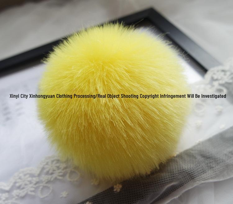 

Брелок-подвеска с шариком из искусственного лисьего меха 12 см для сумок, шляп и одежды 12CM