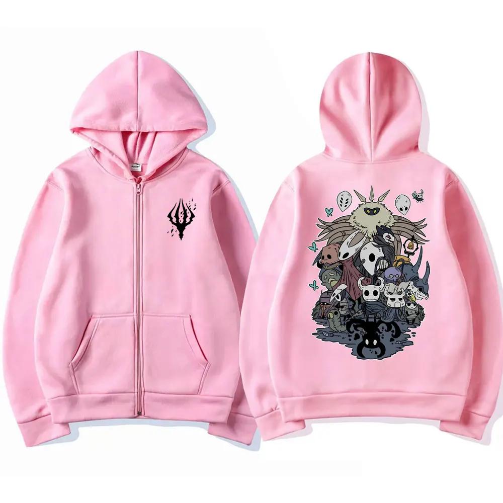 Φούτερ με Φερμουάρ Hollow Void Hollow Knight Ανδρική Μόδα Φούτερ με Κουκούλα Όλα τα Στυλ Άνδρες Γυναίκες Anime Μαύρο Φαρδύ Ζακέτα με Φερμουάρ