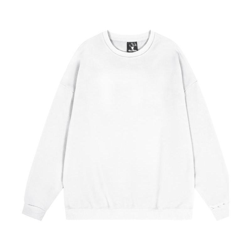 Loose Solid Color Round Neck Hoodie - Unisex Long Sleeve for Couples, Spring & Autumn