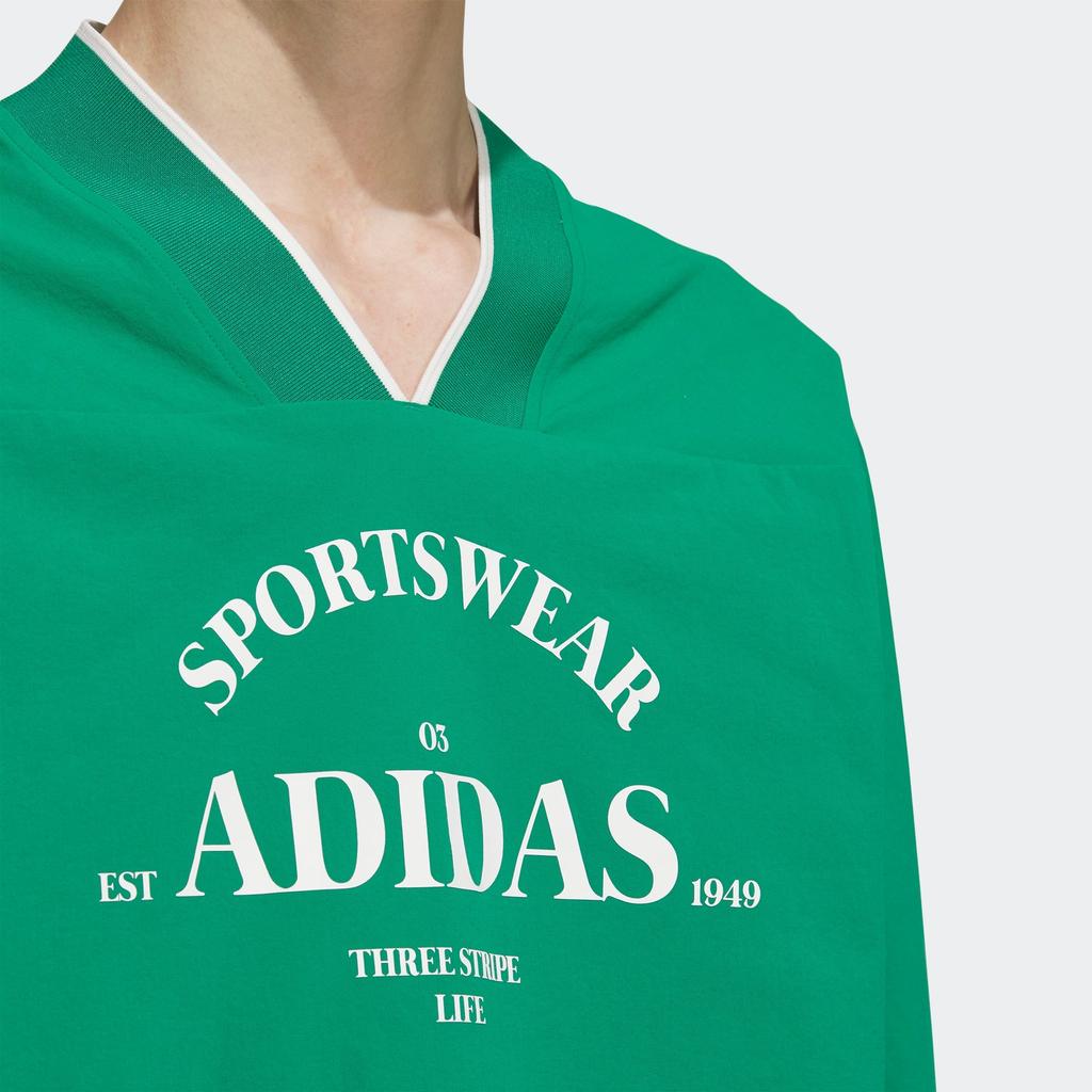 adidas Verbiage Woven Sweatshirt Men's Smoke Green Unisex JE3668