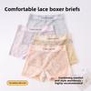 Female Summer New Sexy Lace Mulberry Silk Non Trace Naked Antibacterial Boxer Briefs