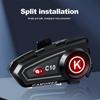 Motorcycle Helmet Headset C10 Stereo Bluetooth Roise Reduction Earphone IPX6 Waterproof  Support Connecting 2 Phones Same Time