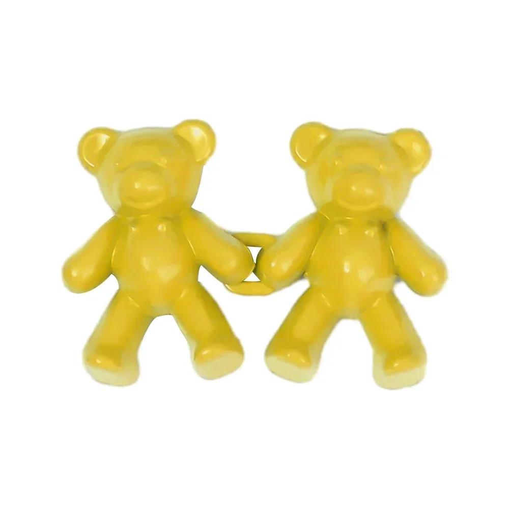 

1/5pairs Colorful Bear Buckles Women Men Adjustable Jeans Pants Pins for Loose Jean Fit Tighten Waist Closing Reduce Snap Button 1set
